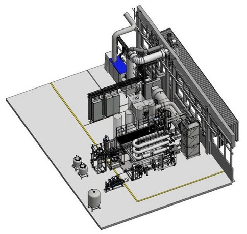 Technologie zur Umsetzung der katalytischen, hydrothermalen Hochdruckvergasung (überkritisch) für Entsorgung und Herstellung von synthetischem Erdgas SNG und Rückgewinnung von Phosphor, Ammoniumsalze, etc. aus wässrigen Biomassen und wässrigen Abfallstoffen 